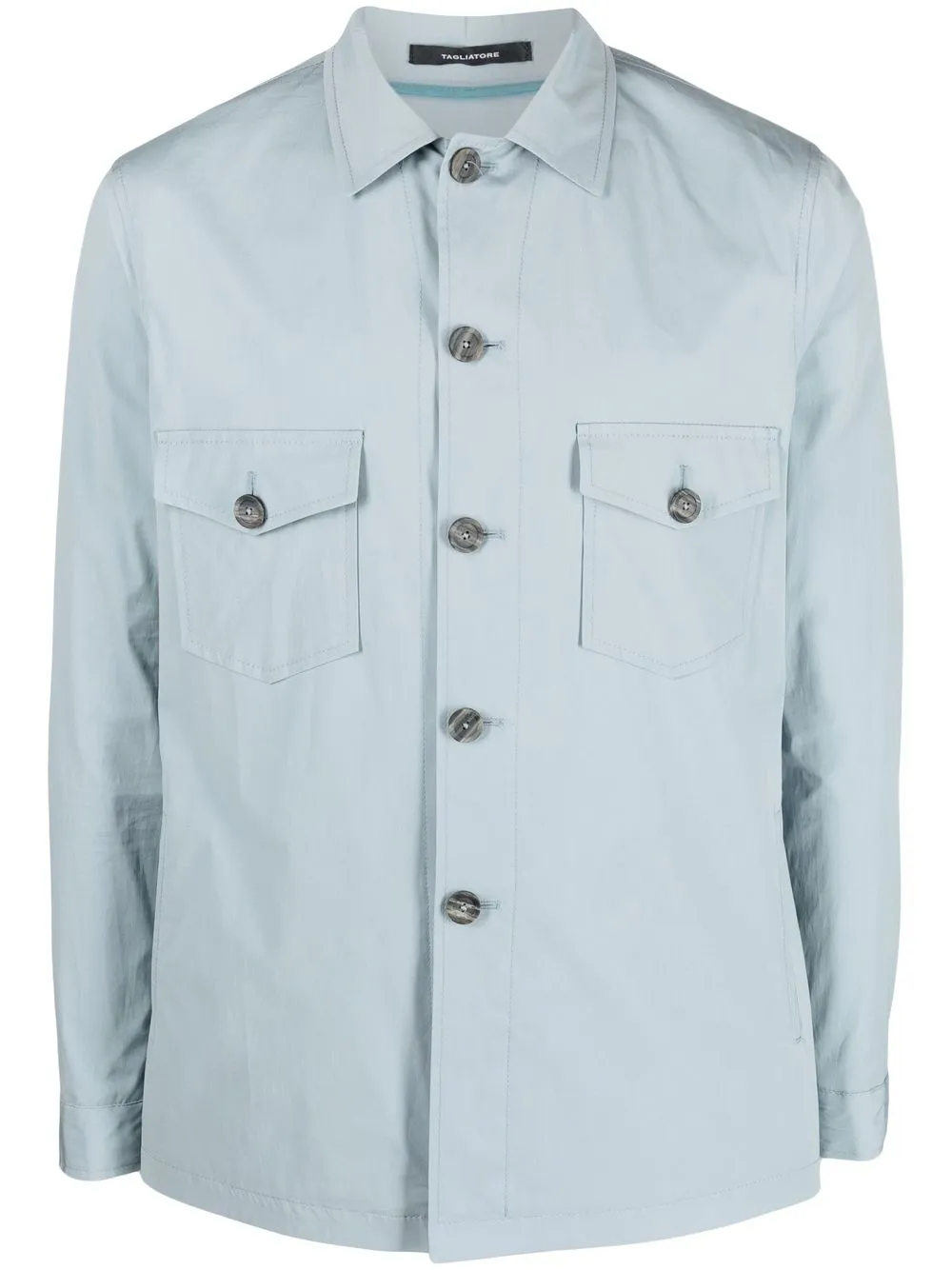 

Tagliatore long-sleeve button-up shirt jacket - Blue