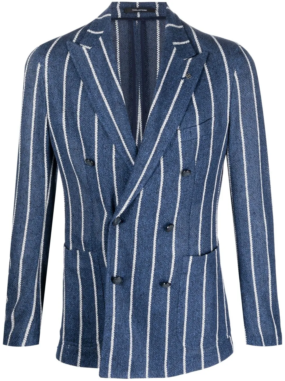 

Tagliatore striped double-breasted blazer - Blue