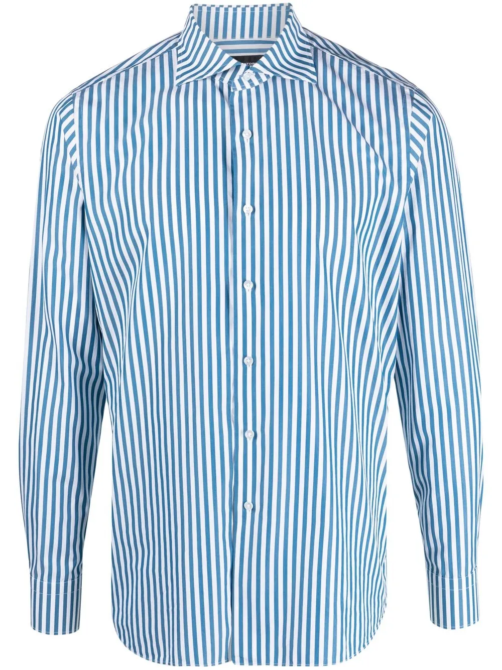 

Tagliatore camisa a rayas de manga larga - Azul