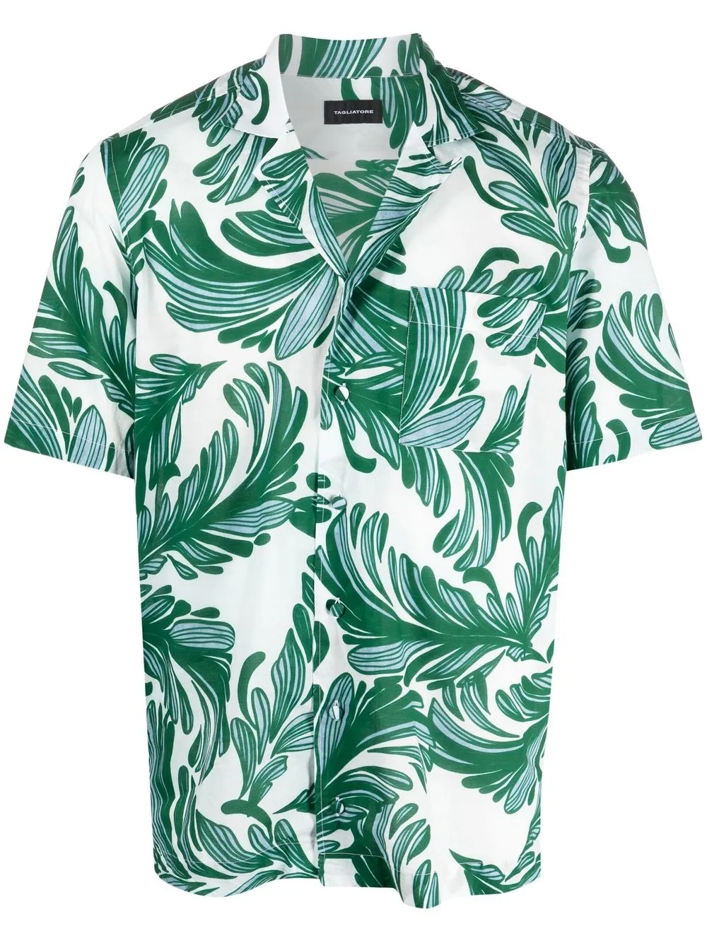 

Tagliatore palm-tree print shirt - Green