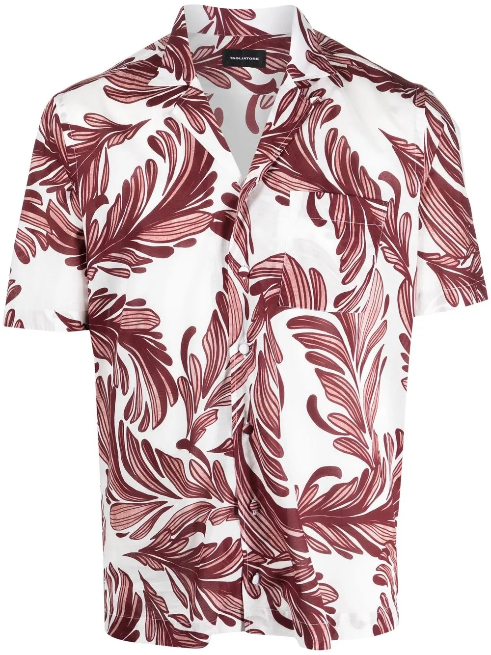 

Tagliatore palm-tree print short-sleeved shirt - Red