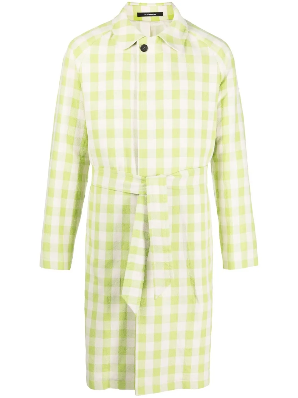 

Tagliatore checked single-breasted coat - Green