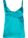 Atlein asymmetric twist satin cami - Blue