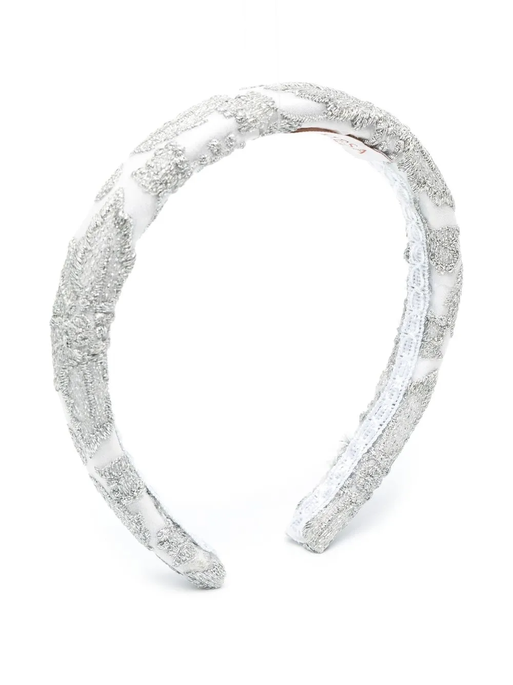 

MARCHESA KIDS COUTURE embroidered padded headband - Silver