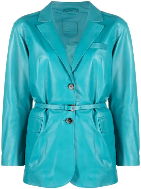 Desa 1972 belted leather blazer