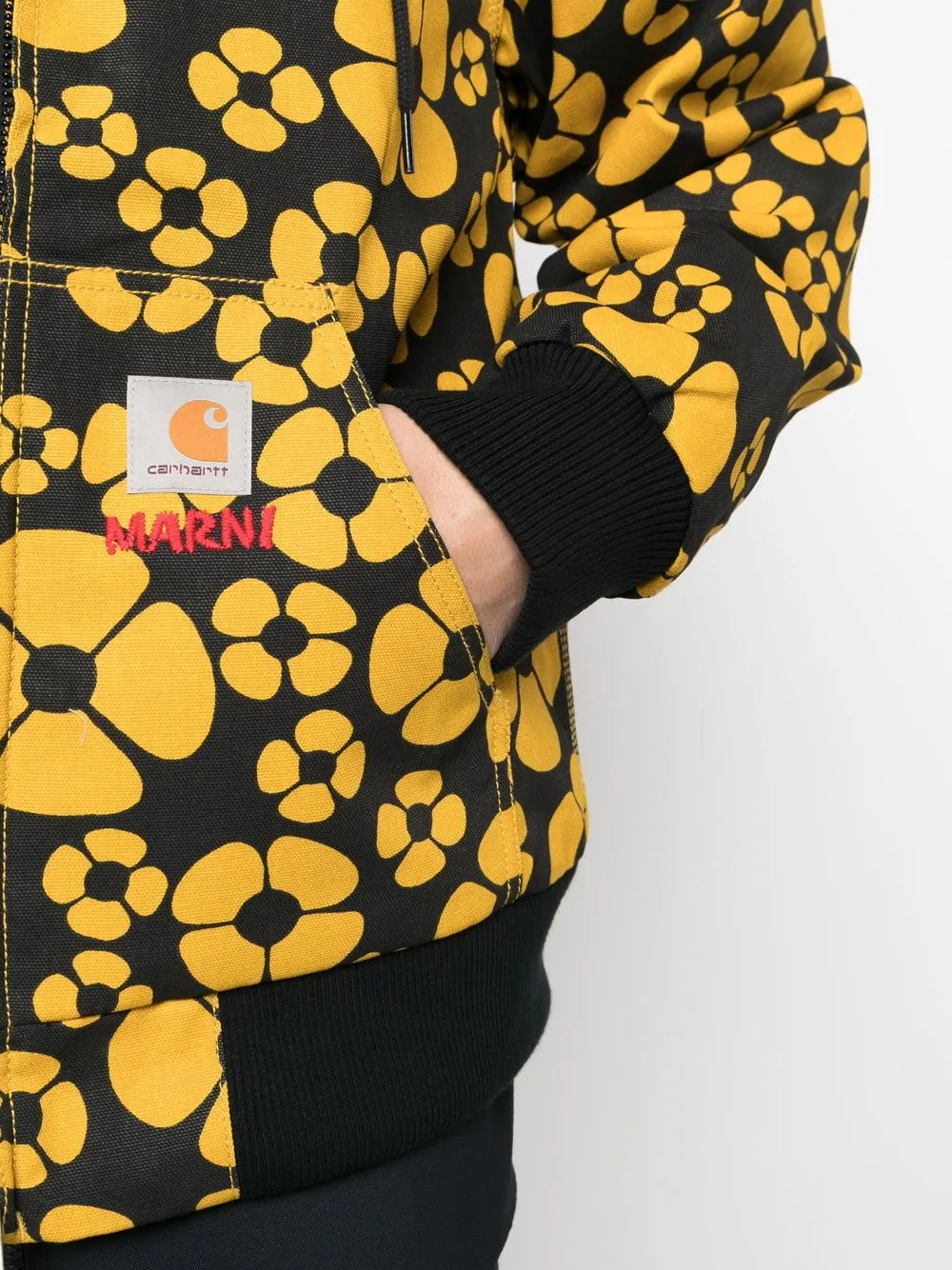 Marni x Carhartt floral-print Hooded Jacket - Farfetch