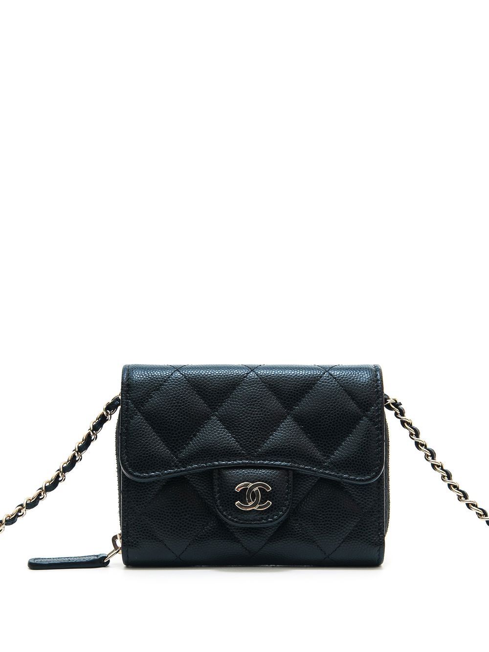 Pre-owned Chanel 2020s Diamond-quilted Classic Flap Wallet-on-chain In ...