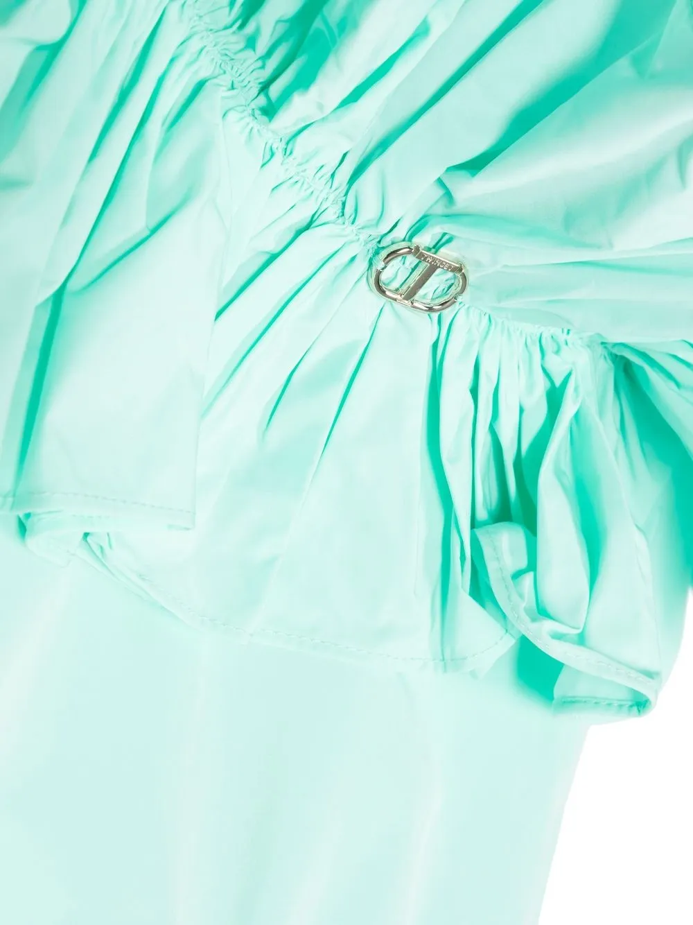  Twinset Kids Ruffle-trim Belted Dress - Green 