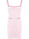 Alessandra Rich heart-print knit minidress - Pink