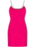 Rabanne rhinestone-trim mini dress - Pink