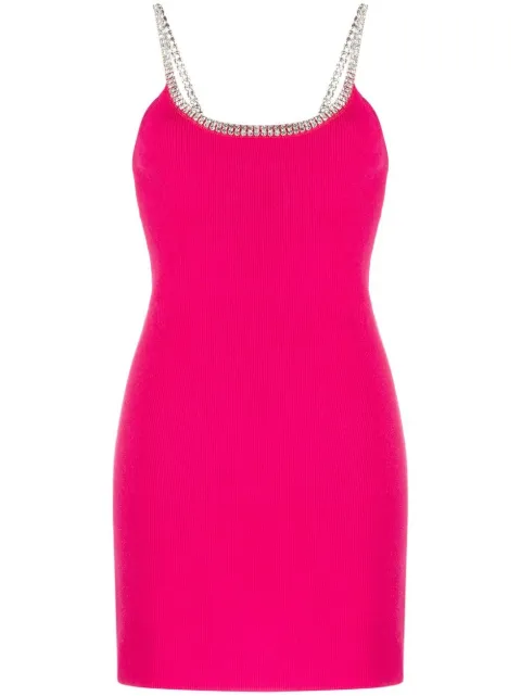 Rabanne rhinestone-trim mini dress