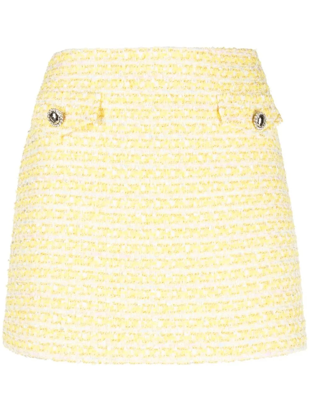 

Alessandra Rich tweed mini skirt - Yellow