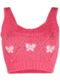 Alessandra Rich sleeveless knitted top - Pink
