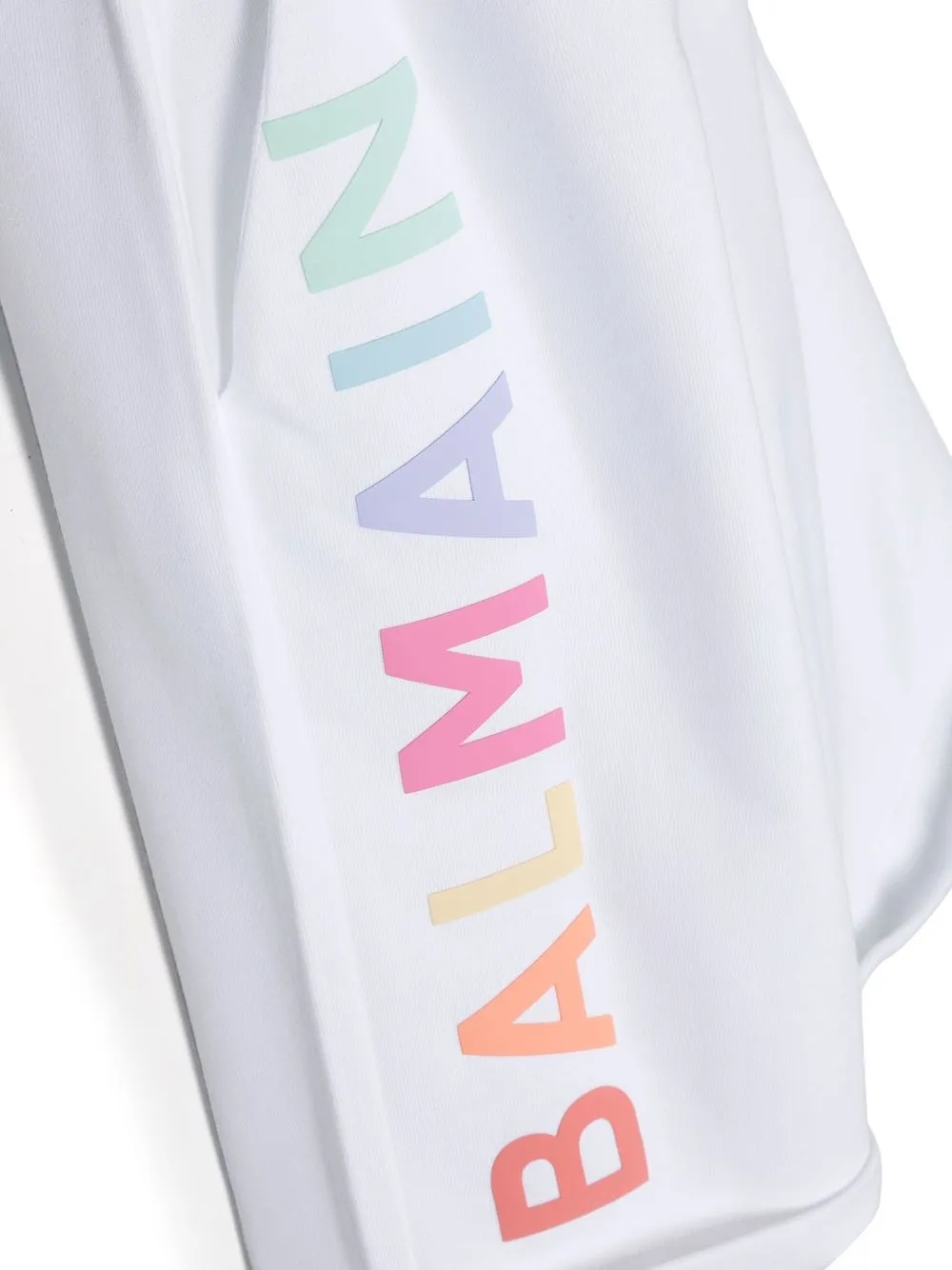  Balmain Kids Logo-print Jersey Shorts - White 