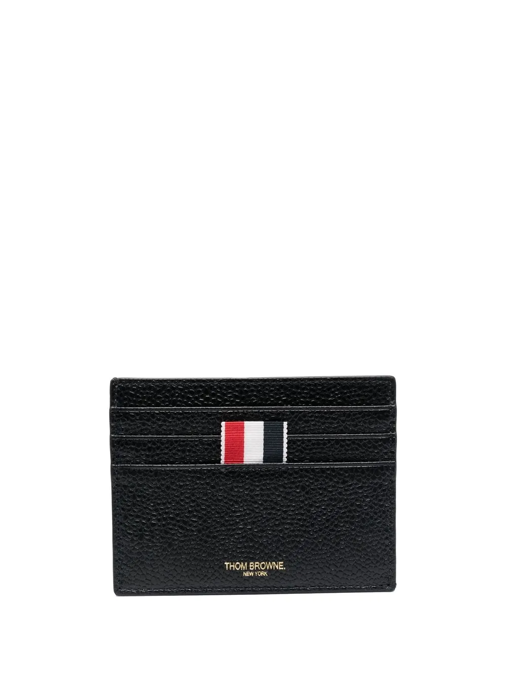 

Thom Browne engraved-logo leather wallet - Black