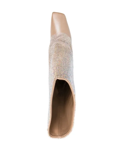 Benedetta Bruzziches Virginia 95mm crystal-drape boots 5303 - 3