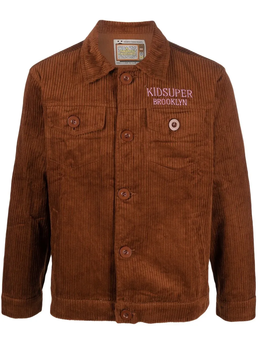 

KidSuper corduroy button-up shirt - Brown