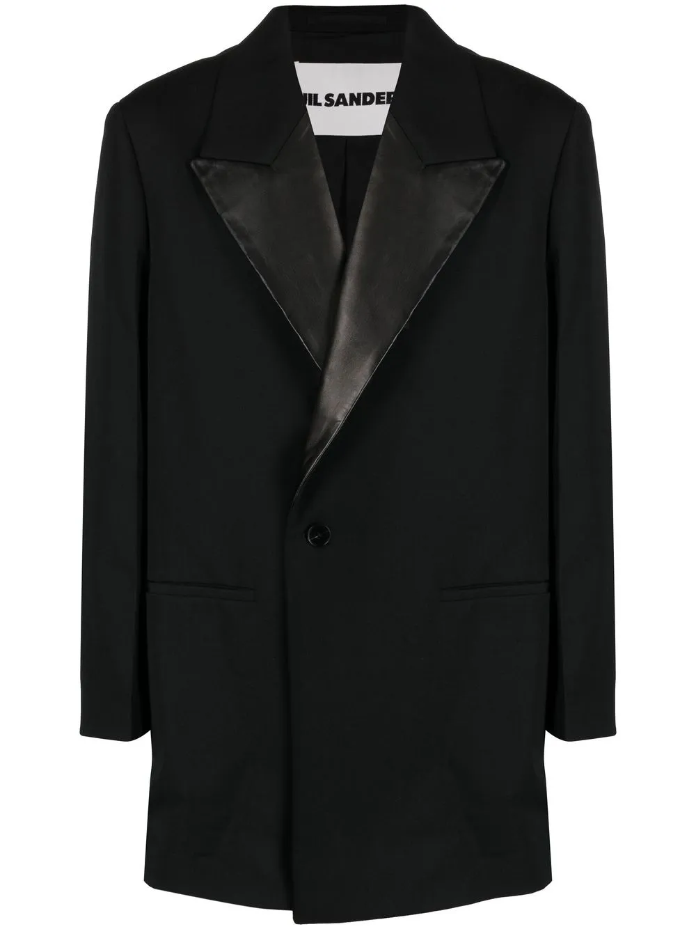 

Jil Sander single-breasted tuxedo jacket - Black