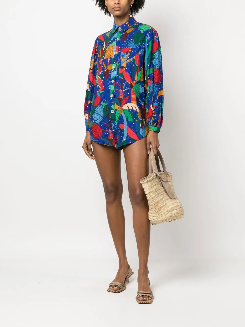 FARM Rio Blouse met print - Blauw