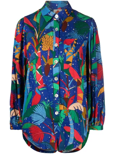 FARM Rio - graphic-print button-up shirt