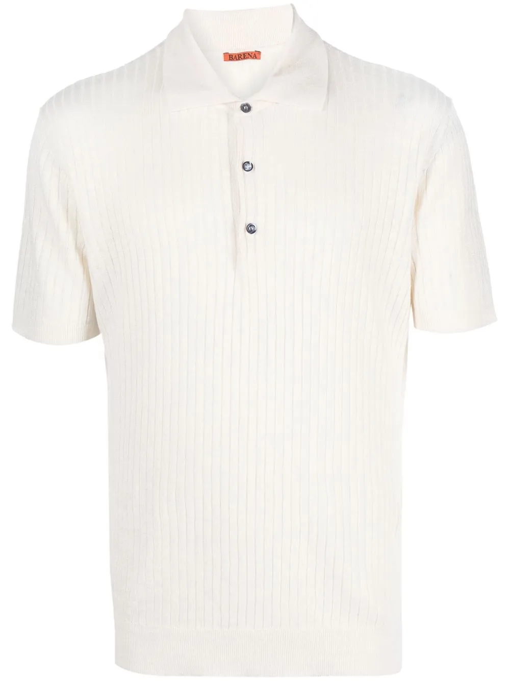 

Barena ribbed short-sleeve polo shirt - Neutrals