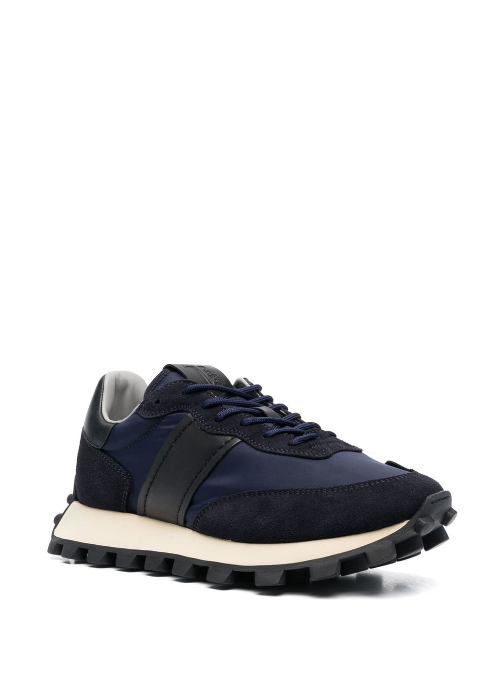 Shop Tod's Low-top Panelled Sneakers In Blue