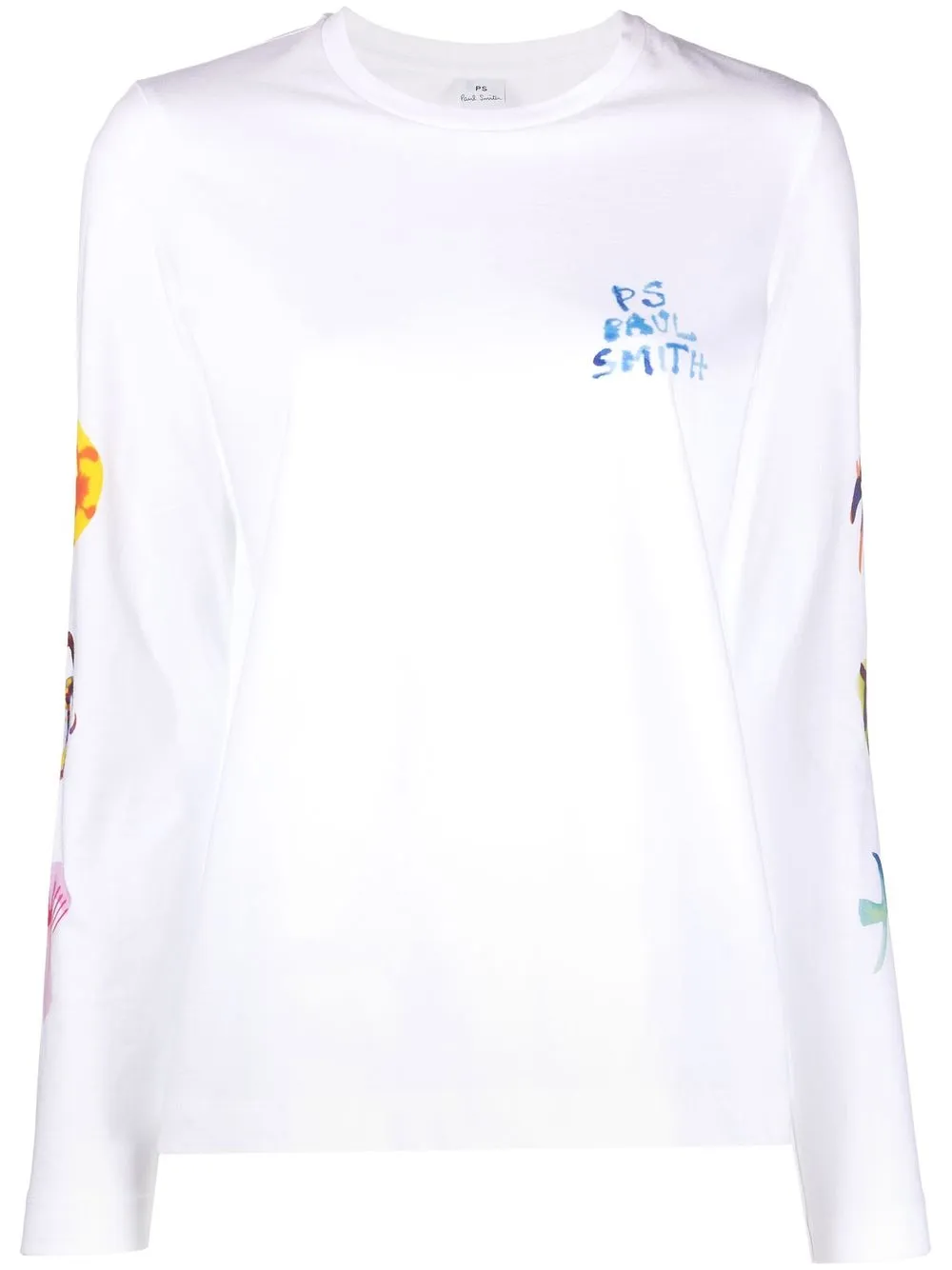 

PS Paul Smith playera manga larga con estampado gráfico - Blanco