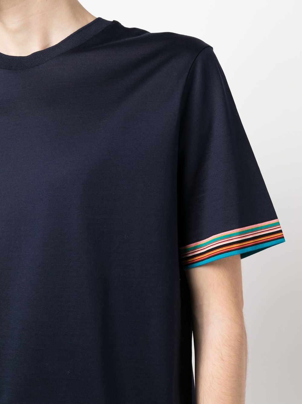 Shop Paul Smith Stripe-detail Short-sleeve T-shirt In Blau