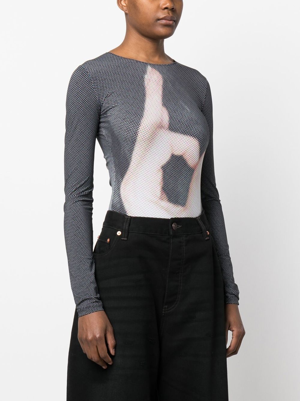 MM6 Maison Margiela 6 hand-print bodysuit Women