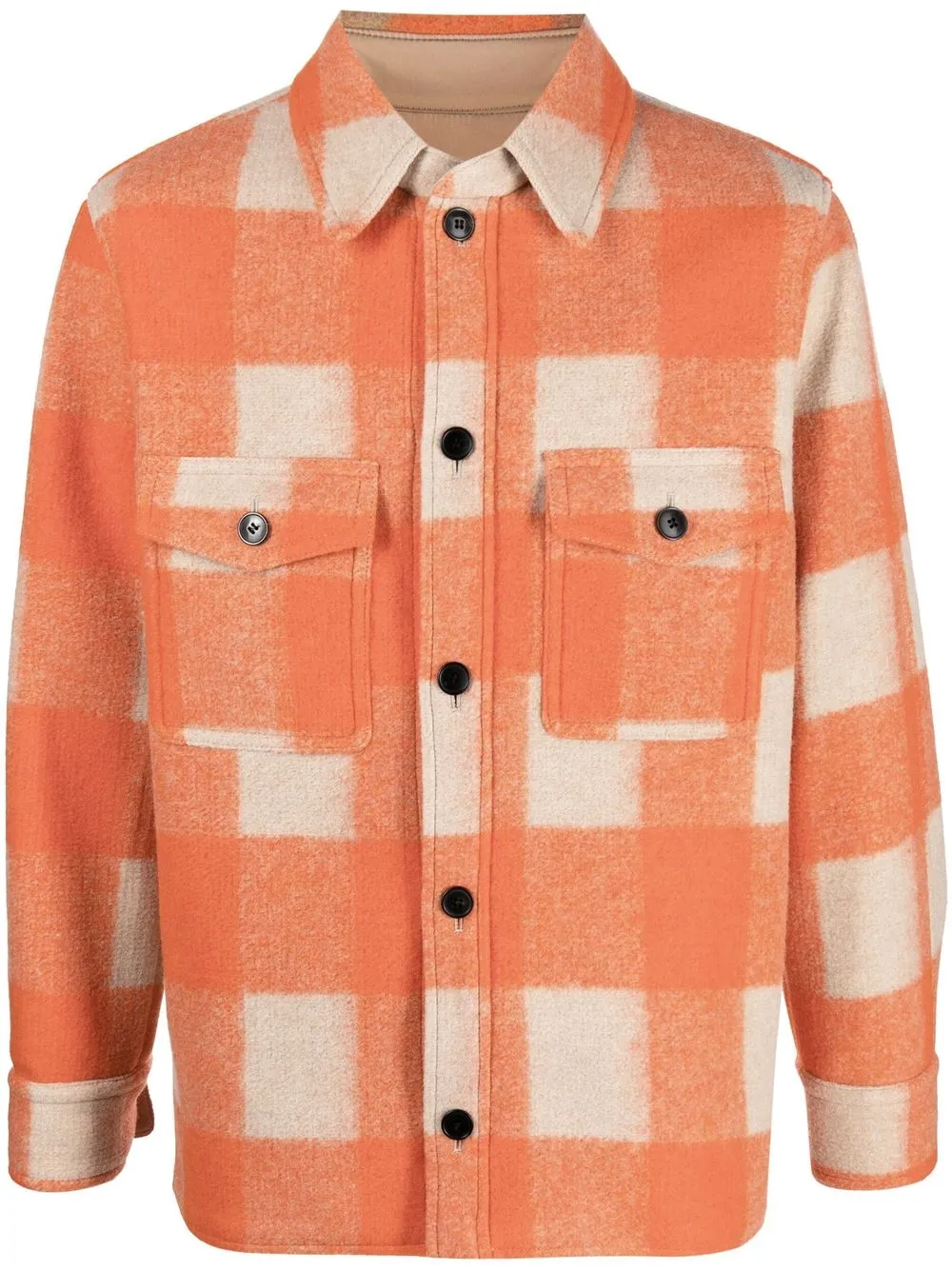 

Isabel Marant button-up checked jacket - Orange