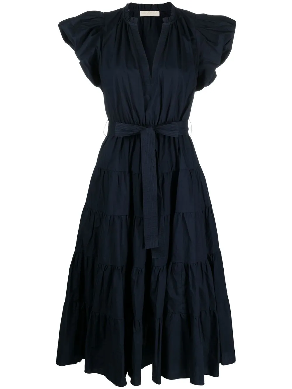 

Ulla Johnson tied-waist tiered dress - Blue