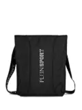 Plein Sport embossed-logo shoulder bag - Black