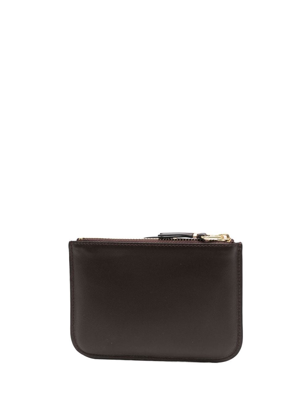 Shop Comme Des Garçons Double-compartment Leather Wallet In Brown