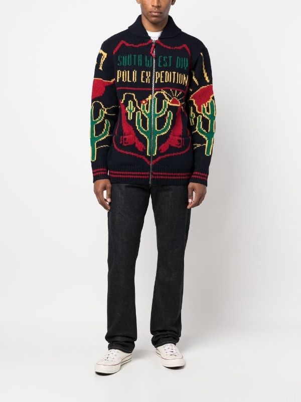 Polo Ralph Lauren intarsia-knit Zip Cardigan - Farfetch