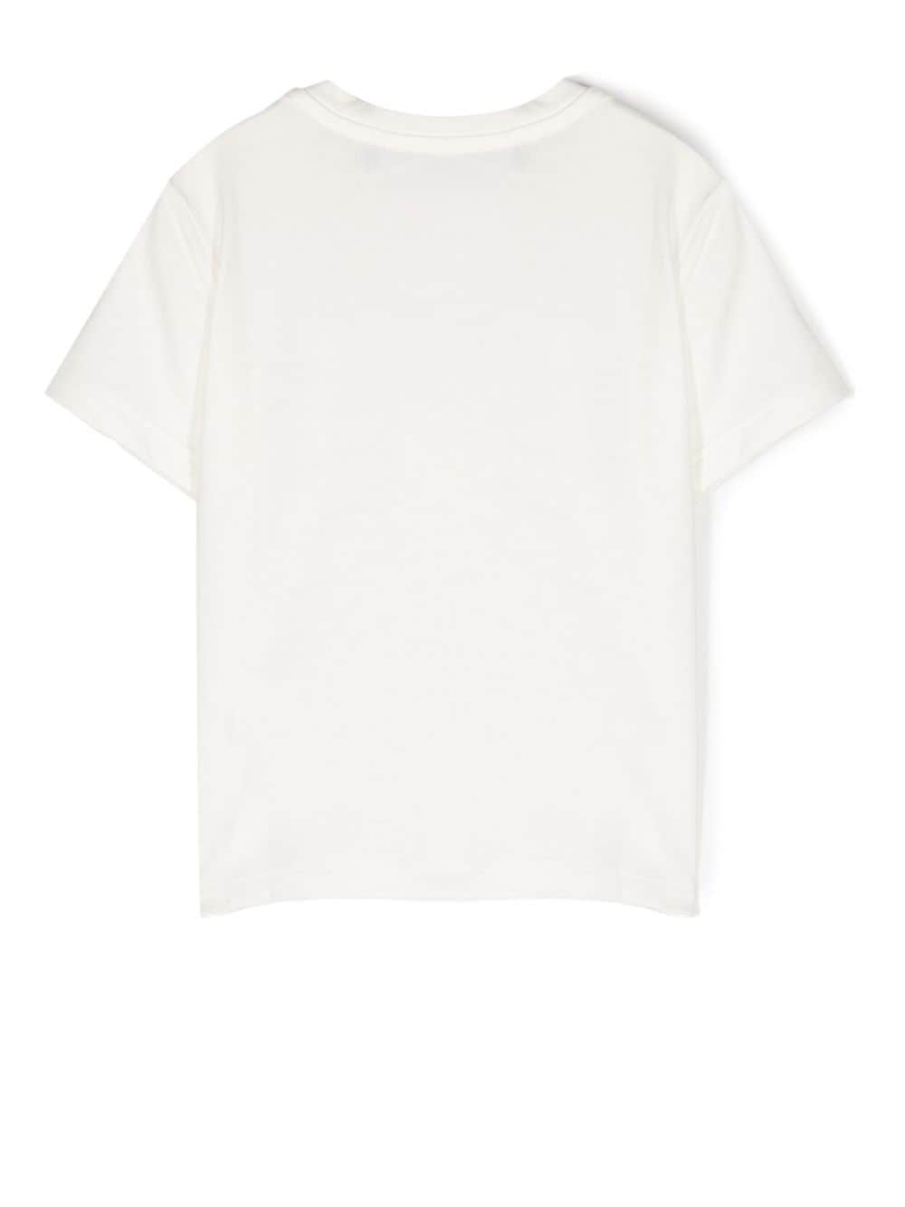 Shop Versace Graphic-embellished T-shirt In White