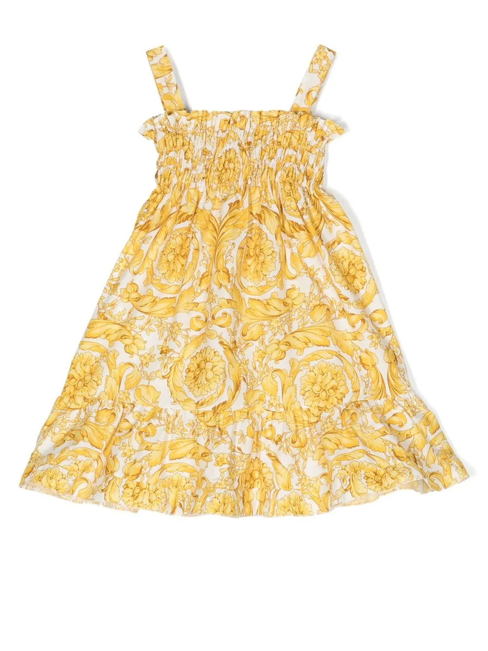 Versace Kids Jurk met Barocco-print - Goud