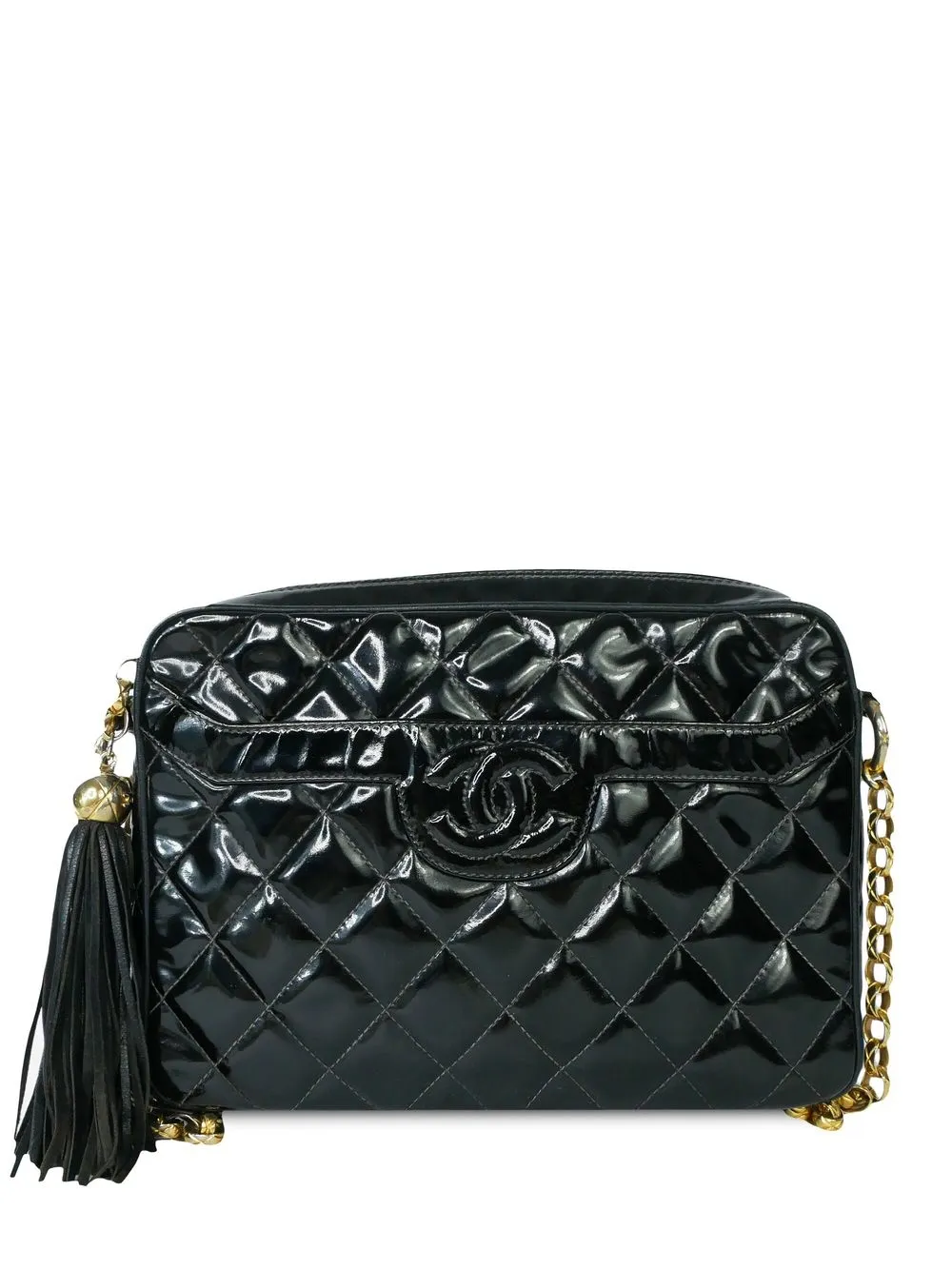 

CHANEL Pre-Owned bolsa cámara con capitonado de rombos 2014 - Negro