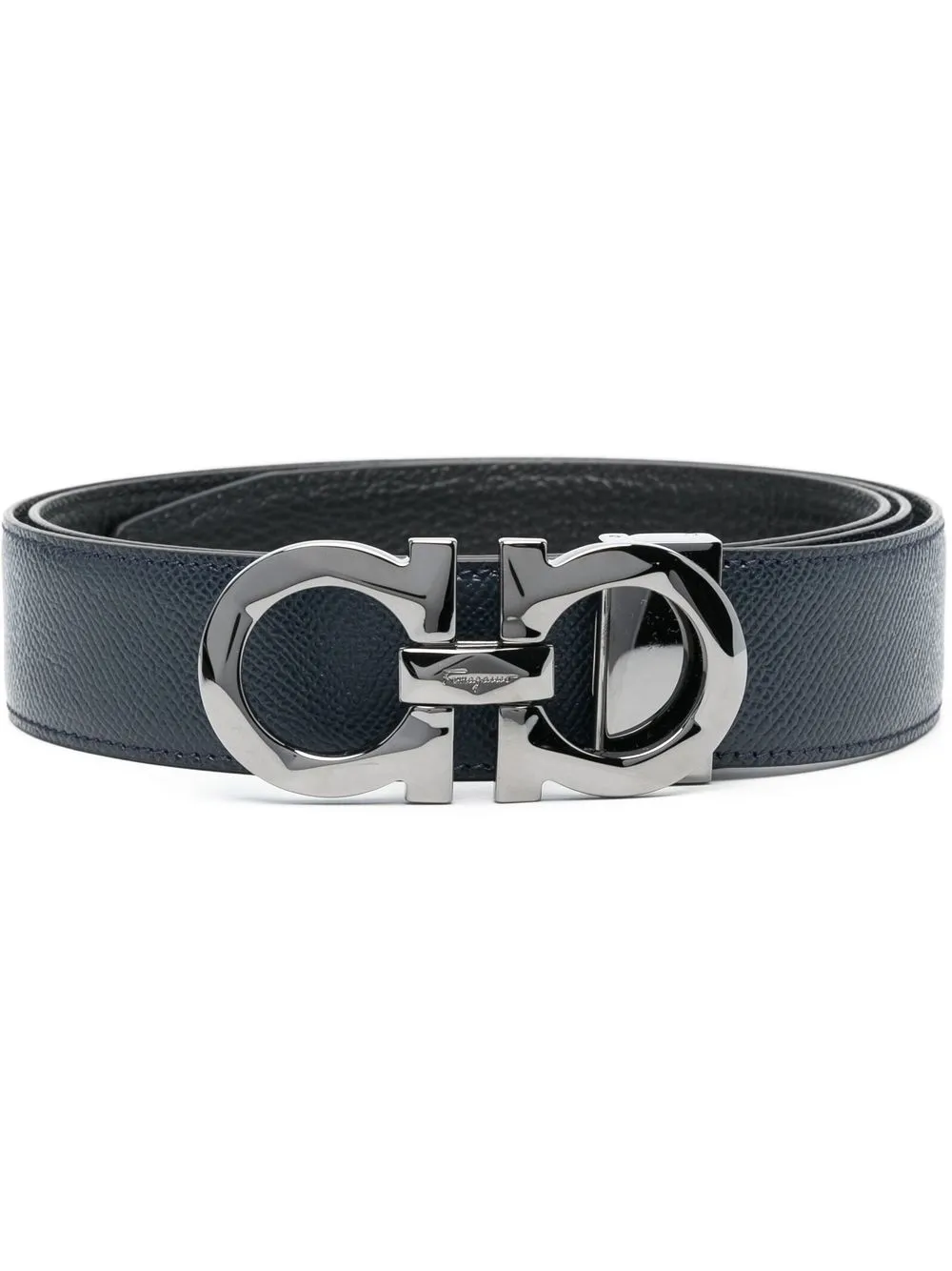 

Ferragamo Gancini-buckle leather belt - Blue