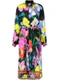 Camilla Away With The Fairies-print shirtdress - Black