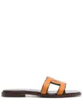 Tod's leather logo strap sandals - Orange