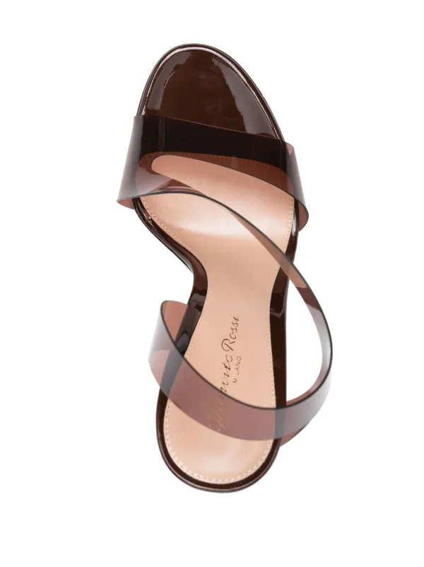 VIP【関税送料無料】希少 Gianvito Rossi Metropolis Sandals Gianvito Rossi - Metropolis Black PVC Sandal, 70mm