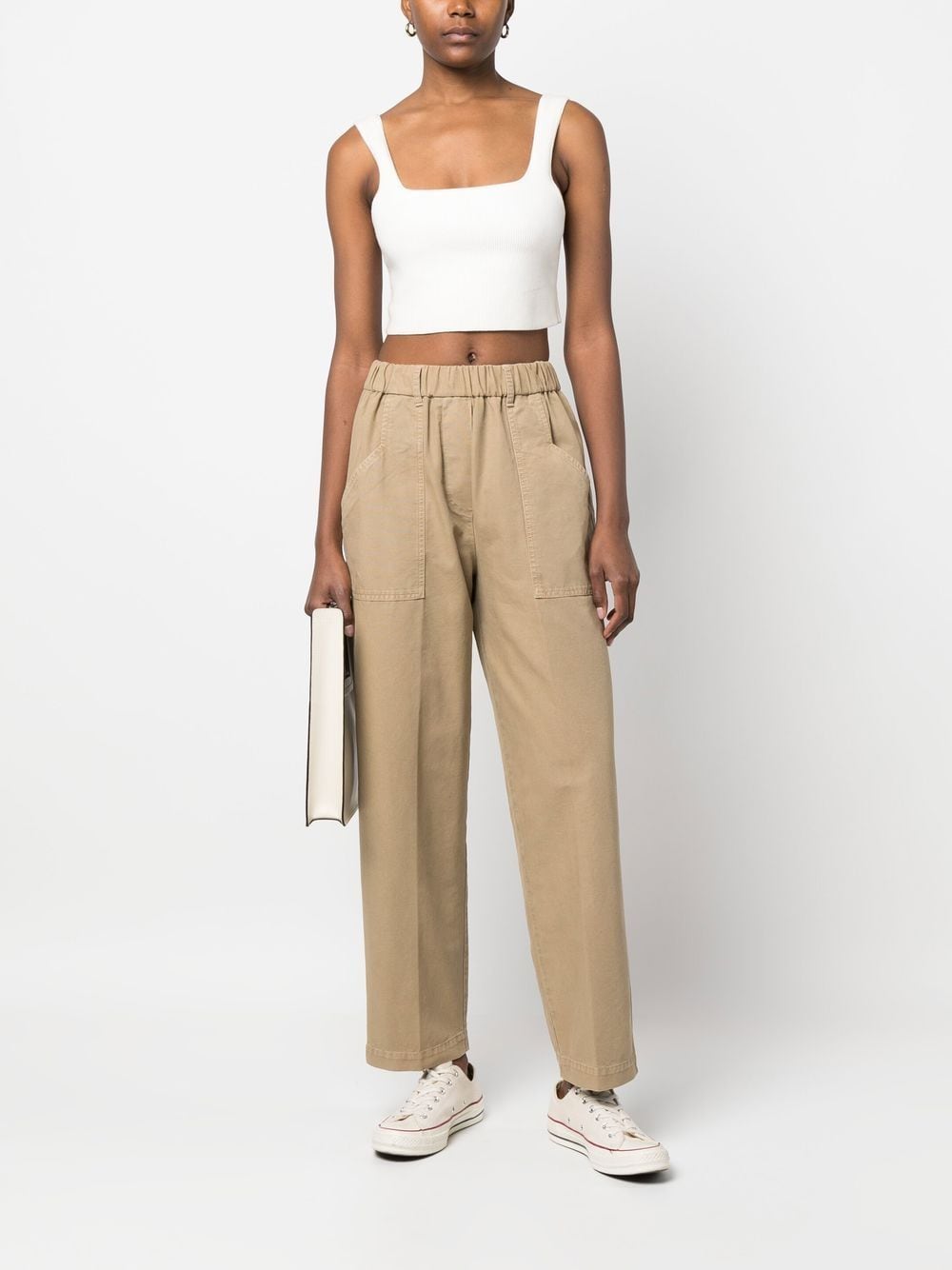 Forte Forte High waist broek - Beige