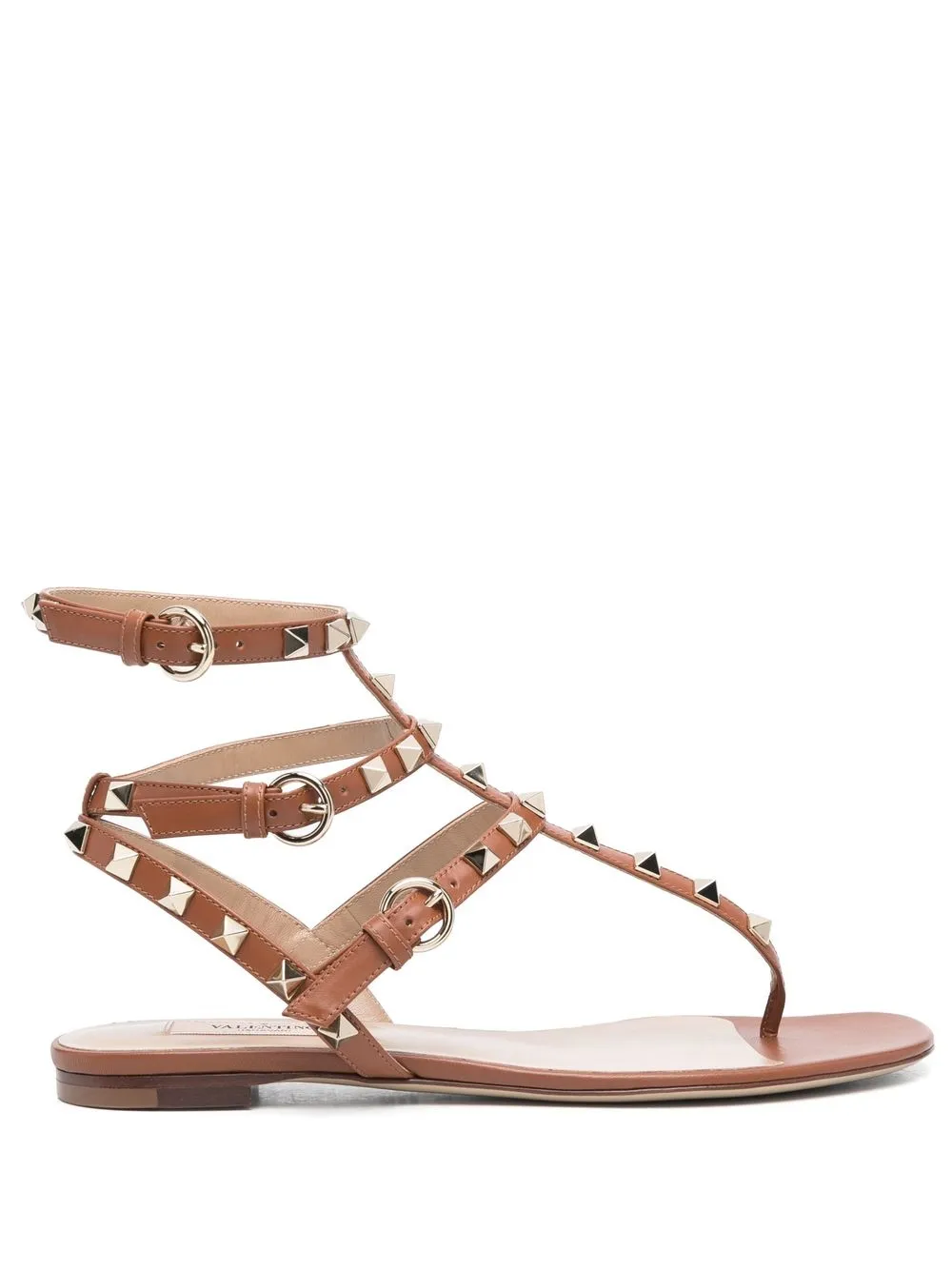 

Valentino Garavani Rockstuds leather sandals - Marrón