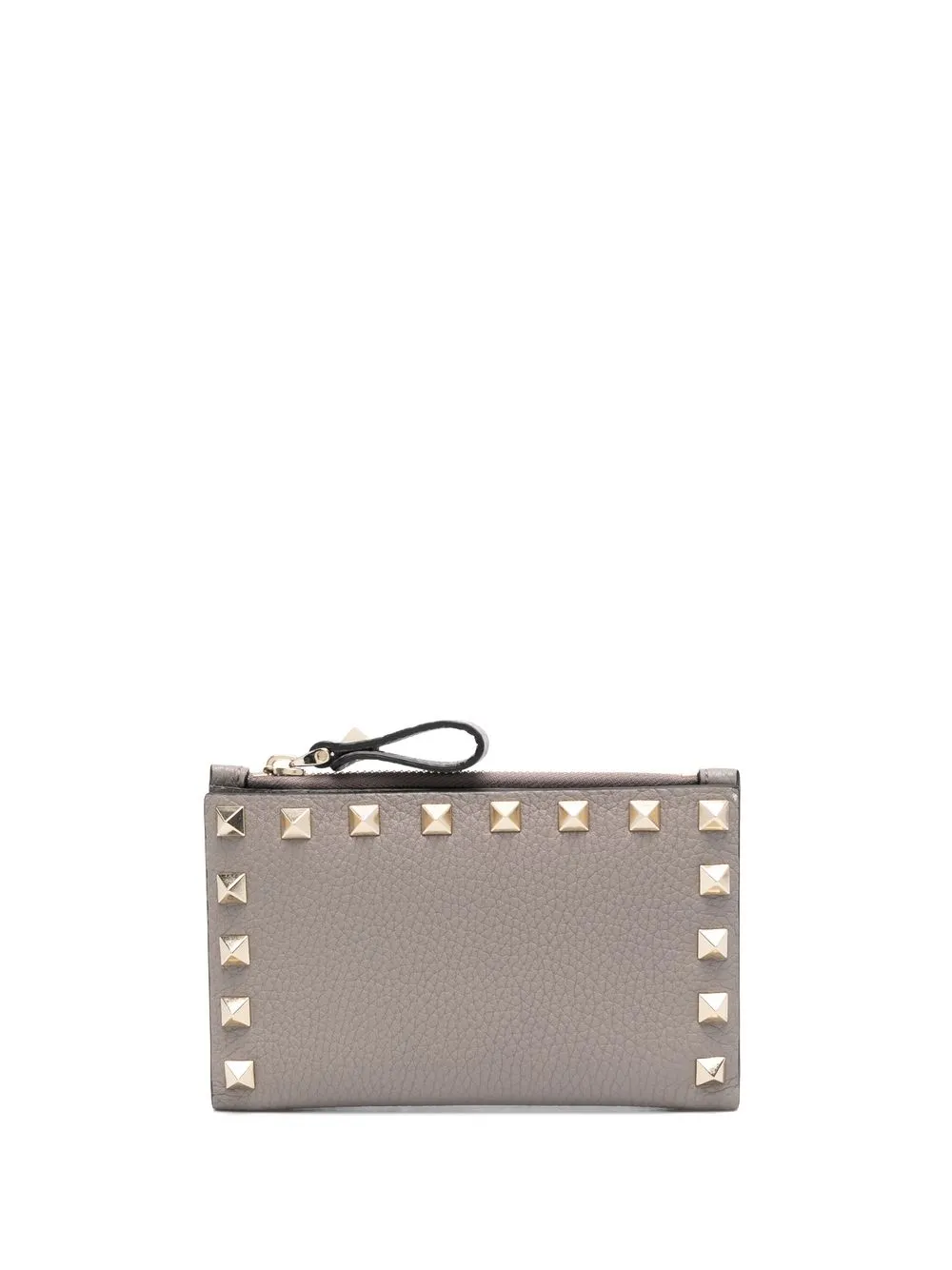 

Valentino Garavani Rockstud leather cardholder - Grey