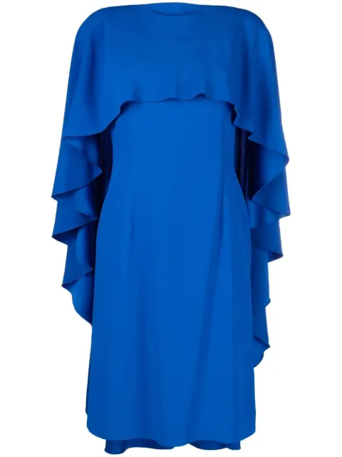 ruffle-detail round-neck dress