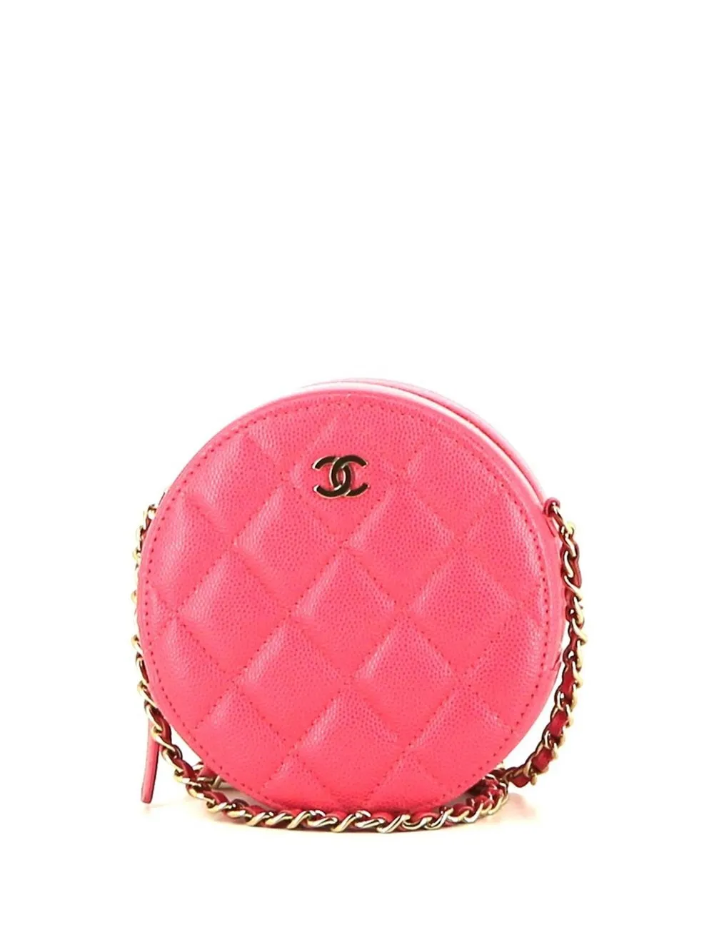 Pre-owned Chanel Round On Earth Crossbody Bag In Pink
