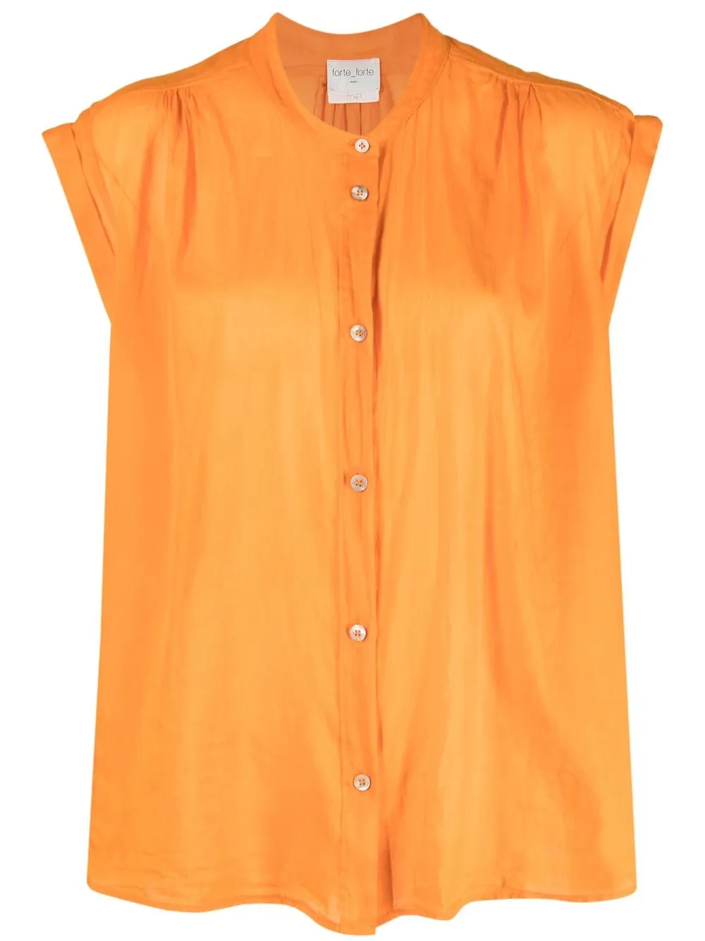 

Forte Forte button-front sleeveless blouse - Orange