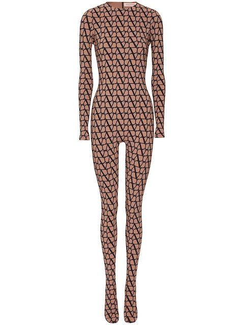 Valentino jumpsuit con logo estampado