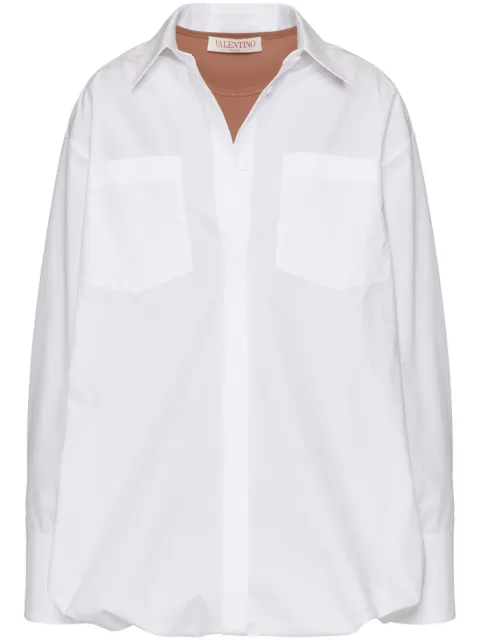Valentino Garavani layered cotton-poplin shirt