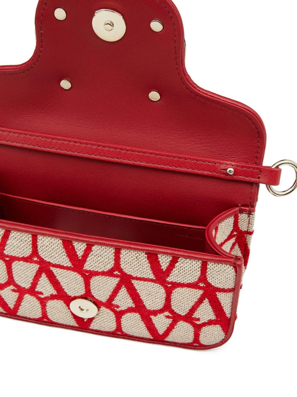 Shop Valentino Monogram-pattern Shoulder Bag In Neutrals